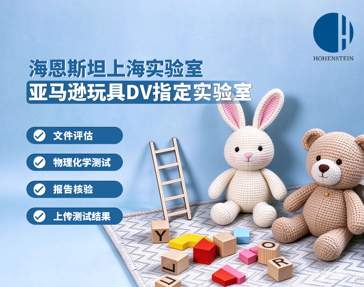 海恩斯坦上海实验室成为亚马逊玩具DV指定TIC实验室，为玩具卖家提供一站式DV合规支持